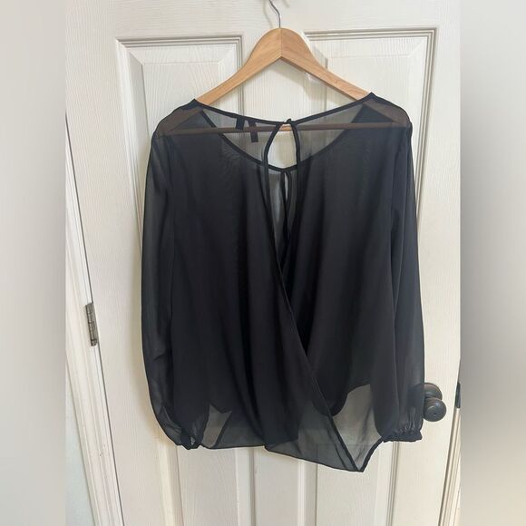 Tattoo Me Elegant Black Sheer Blouse, sexy goth, whimsigoth, Fairy goth - Picture 5 of 6